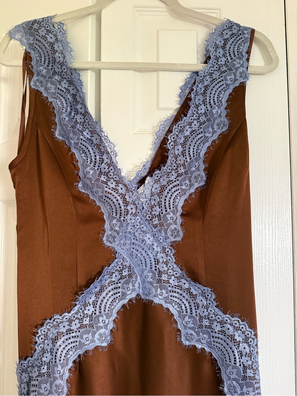Hello Molly Brown Maxi Dress with Lavender Lace Trim - Picture 5 of 6